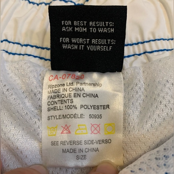 Ripzone Men's Striped Board Shorts Swim Trunks - Blue & Orange- Large - Picture 8 of 9